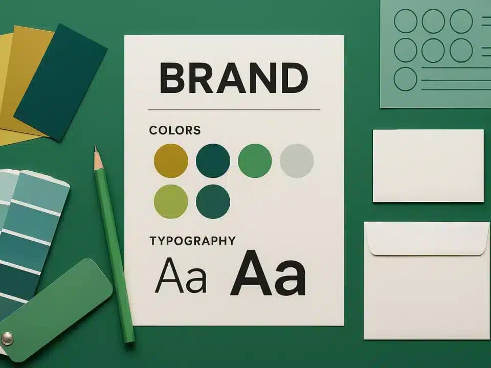 Branding banner showing creative brand identity design